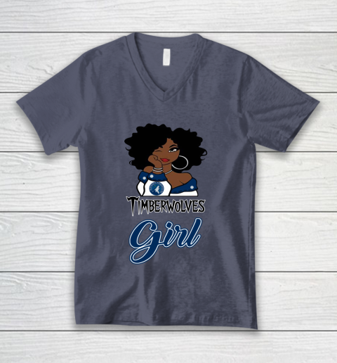 Minnesota Timberwolves Girl NBA V-Neck T-Shirt 8