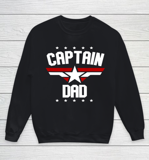 Mens Father s Day Dad s Birthday Captain Dad Youth Sweatshirt