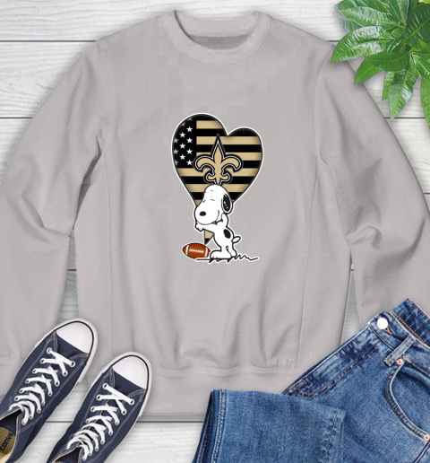 New Orleans Saints NFL Football The Peanuts Movie Adorable Snoopy Sweatshirt 12