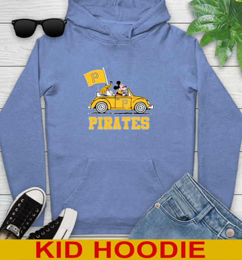 MLB Baseball Pittsburgh Pirates Pluto Mickey Driving Disney Shirt Youth Hoodie 12