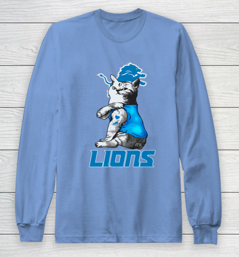 NFL Football My Cat Loves Detroit Lions Long Sleeve T-Shirt 8