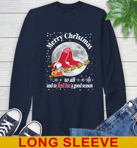Boston Red Sox Merry Christmas To All And To Red Sox A Good Season MLB Baseball Sports Long Sleeve T-Shirt 3