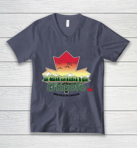 Beer Lover Funny Shirt O'Keefe Brewery  Brewed in Canada V-Neck T-Shirt 7
