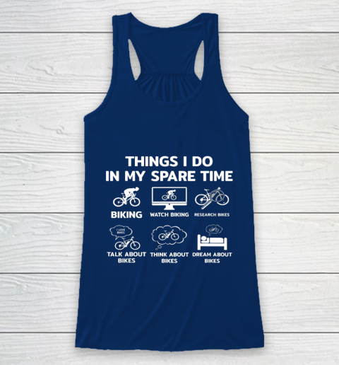 Things I Do In My Spare Time Mountain Bike Biking Funny Gift Racerback Tank 6