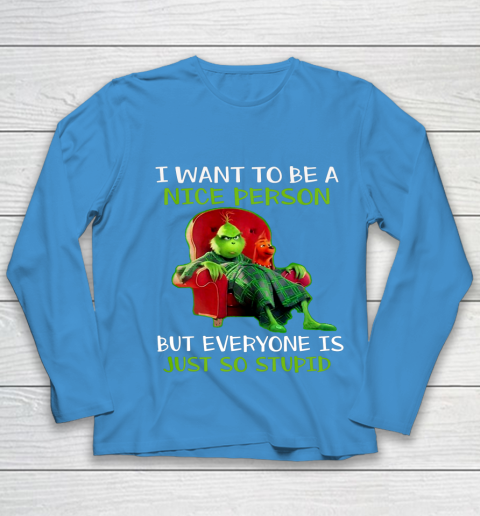 Tee Christmas Grinch Xmas funny quotes Youth Long Sleeve 5
