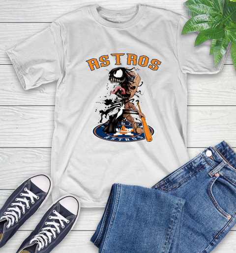 MLB Houston Astros Baseball Venom Groot Guardians Of The Galaxy T-Shirt