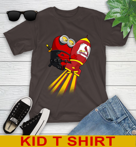 MLB Baseball St.Louis Cardinals Deadpool Minion Marvel Shirt Youth T-Shirt 6