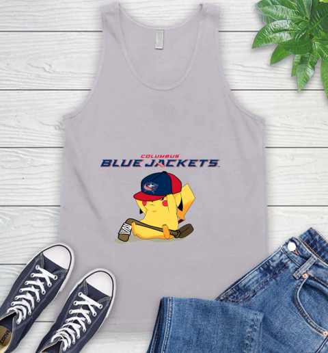 NHL Pikachu Hockey Sports Columbus Blue Jackets Tank Top 4