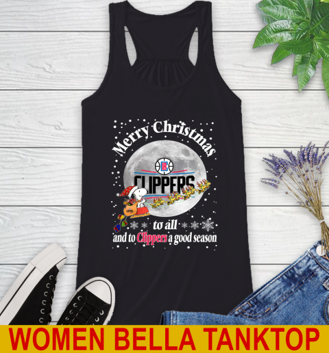 LA Clippers Merry Christmas To All And To Clippers A Good Season NBA Basketball Sports Racerback Tank