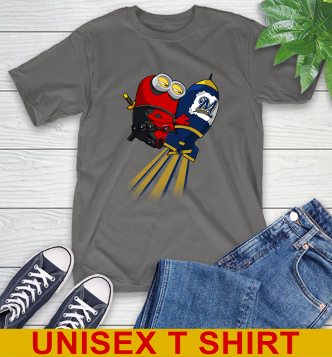 MLB Baseball Milwaukee Brewers Deadpool Minion Marvel Shirt T-Shirt 10