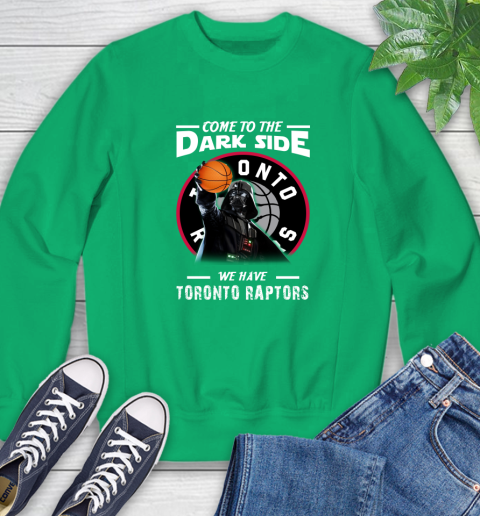 NBA Come To The Dark Side We Have Toronto Raptors Star Wars Darth Vader Basketball Sweatshirt 7