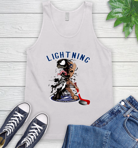 NHL Tampa Bay Lightning Hockey Venom Groot Guardians Of The Galaxy Tank Top