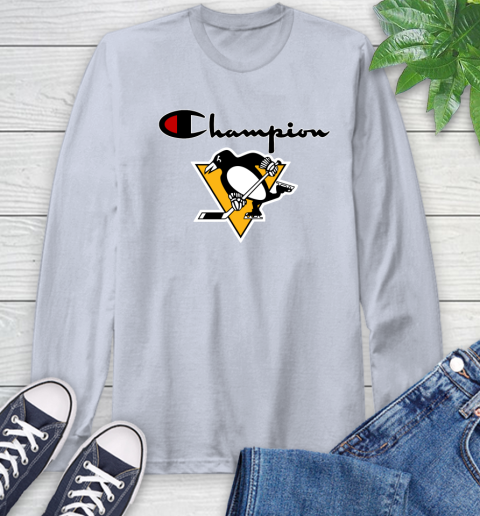 NHL Hockey Pittsburgh Penguins Champion Shirt Long Sleeve T-Shirt 4