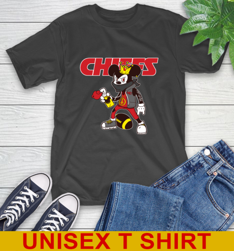 Kansas City Chiefs NFL Football Mickey Peace Sign Sports T-Shirt 2