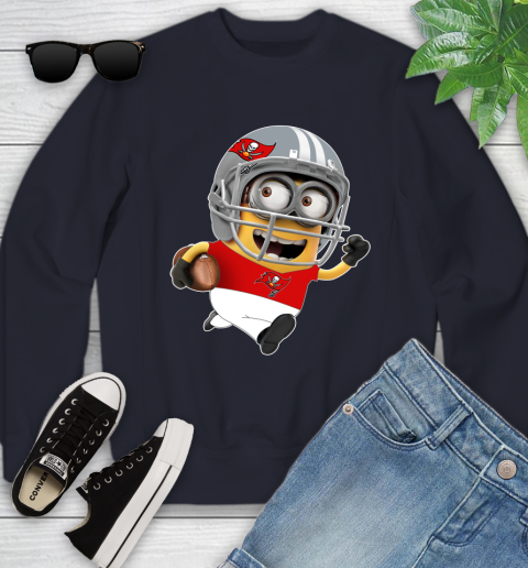 NFL Tampa Bay Buccaneers Minions Disney Football Sports Youth Sweatshirt 3