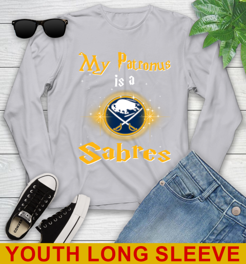 NHL Hockey Harry Potter My Patronus Is A Buffalo Sabres Youth Long Sleeve 5