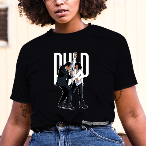 Air Jordan 5 Paris Saint Germain Matching Sneaker Tshirt Pulp Fiction Dance Black Jordan Tshirt