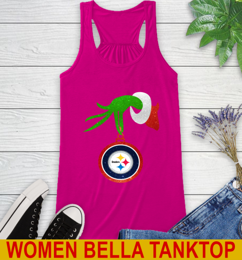 Pittsburgh Steelers Grinch Merry Christmas NFL Football Racerback Tank 8
