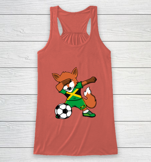 Dabbing Fox Jamaica Soccer Fans Jersey Jamaican Football Fan Racerback Tank 4