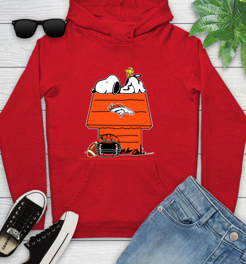 Denver Broncos NFL Football Snoopy Woodstock The Peanuts Movie Youth Hoodie 11