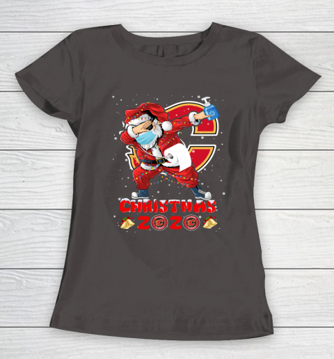Calgary Flames Funny Santa Claus Dabbing Christmas 2020 NHL Women's T-Shirt 7