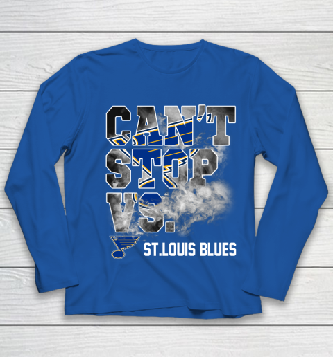 NHL St.Louis Blues Hockey Can't Stop Vs Youth Long Sleeve 7