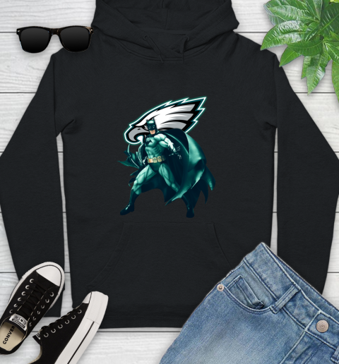 NFL Batman Football Sports Philadelphia Eagles Youth Hoodie 2