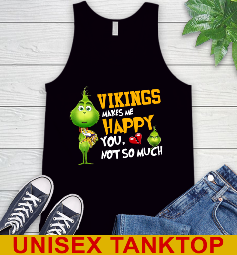 NFL Minnesota Vikings Makes Me Happy You Not So Much Grinch Football Sports Tank Top