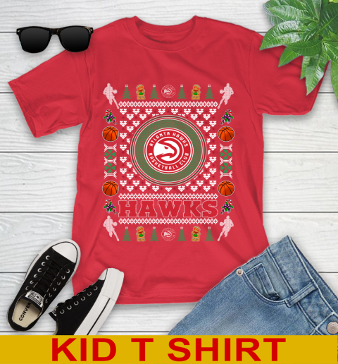 Atlanta Hawks Merry Christmas NBA Basketball Loyal Fan Youth T-Shirt 11