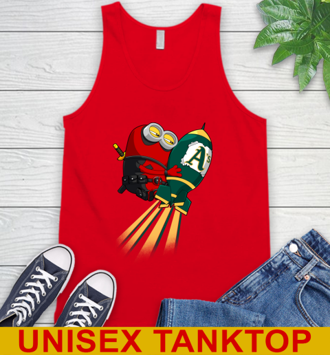 MLB Baseball Oakland Athletics Deadpool Minion Marvel Shirt Tank Top 5