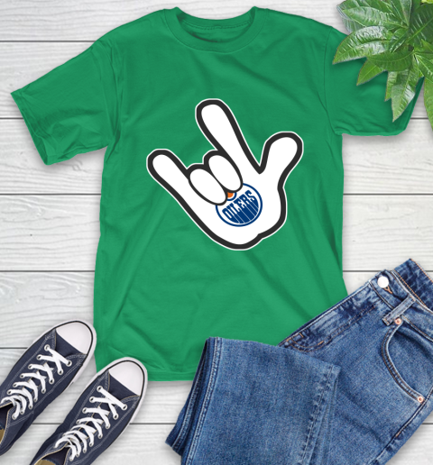 Edmonton Oilers NHL Hockey Mickey Rock Hand Disney T-Shirt 7