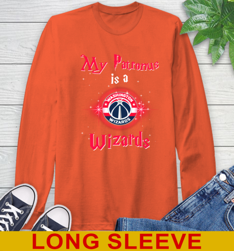 NBA Basketball Harry Potter My Patronus Is A Washington Wizards Long Sleeve T-Shirt 4