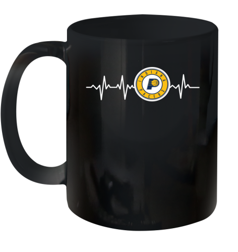 Indiana Pacers NBA Basketball Heart Beat Shirt Ceramic Mug 11oz