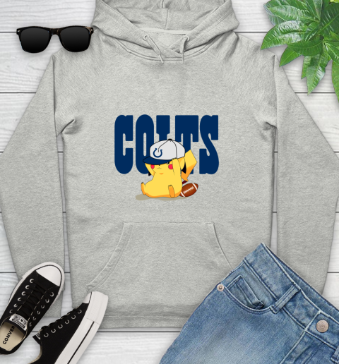 NFL Pikachu Football Sports Indianapolis Colts Youth Hoodie