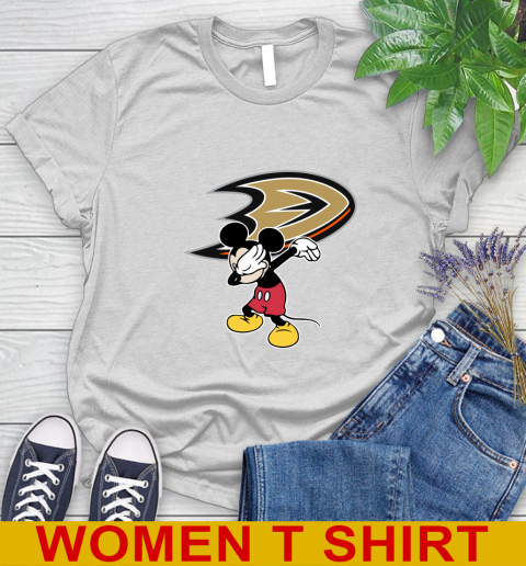 Anaheim Ducks NHL Hockey Dabbing Mickey Disney Sports Women's T-Shirt