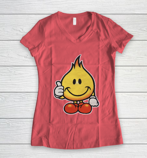 World Industries Flame Boy Hook Ups Skate Hookups Hook Ups 90's Vintage Women's V-Neck T-Shirt 4
