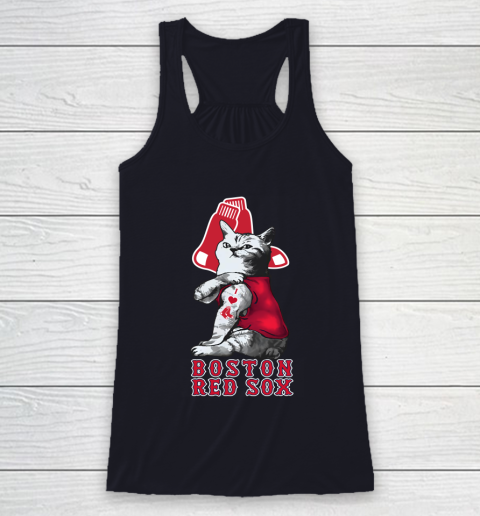 MLB Baseball My Cat Loves Boston Red Sox Racerback Tank 7