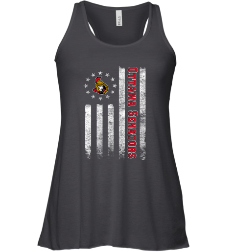 NHL American Flag Hockey Sports Ottawa Senators Racerback Tank