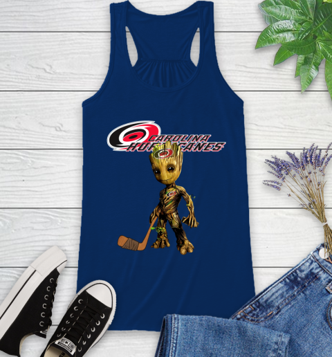 Carolina Hurricanes NHL Hockey Groot Marvel Guardians Of The Galaxy Racerback Tank 9