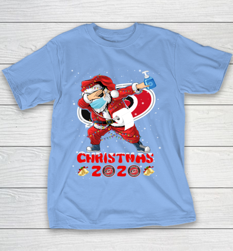 Carolina Hurricanes Funny Santa Claus Dabbing Christmas 2020 NHL Youth T-Shirt 8