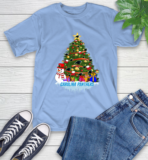 Carolina Panthers Merry Christmas NFL Football Sports T-Shirt 11