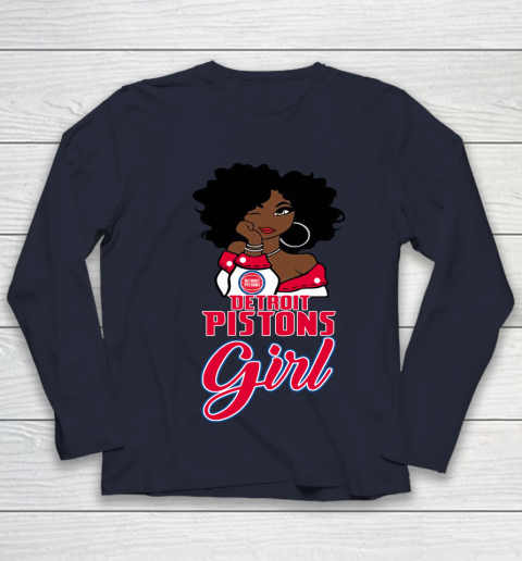 Detroit Pistons Girl NBA Youth Long Sleeve 3