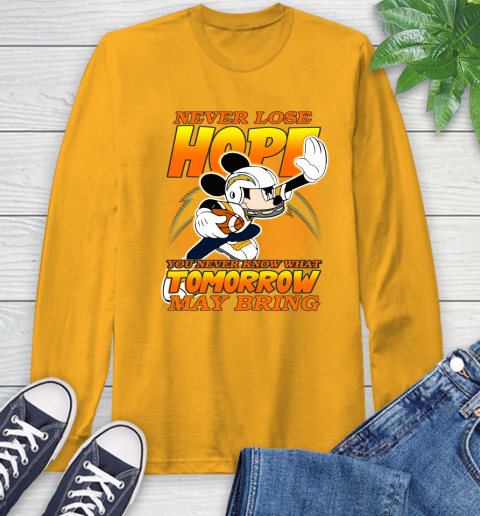 Los Angeles Chargers NFL Football Mickey Disney Never Lose Hope Long Sleeve T-Shirt 2