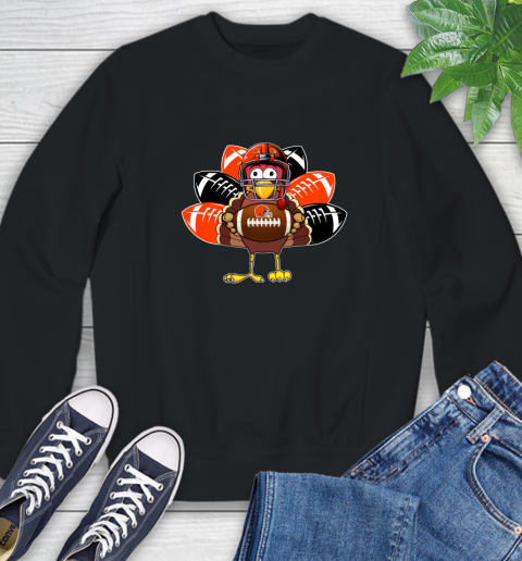 Cleveland Browns Turkey Thanksgiving Day Sweatshirt 2