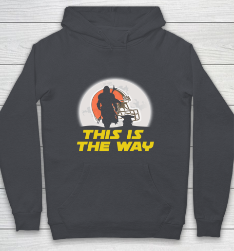 Cleveland Browns NFL Football Star Wars Yoda And Mandalorian This Is The Way Youth Hoodie 5
