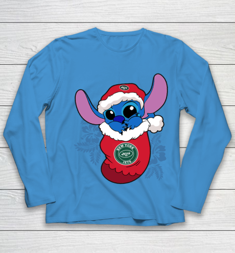 New York Jets Christmas Stitch In The Sock Funny Disney NFL Youth Long Sleeve 7