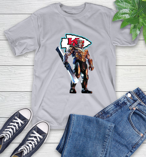 NFL Thanos Gauntlet Avengers Endgame Football Kansas City Chiefs T-Shirt 6