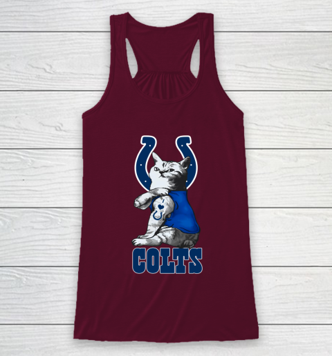 NFL Football My Cat Loves Indianapolis Colts Racerback Tank 2