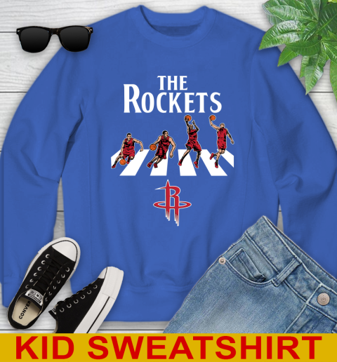 NBA Basketball Houston Rockets The Beatles Rock Band Shirt Youth Sweatshirt 6