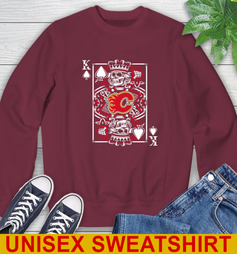 Calgary Flames NHL Hockey The King Of Spades Death Cards Shirt Sweatshirt 6